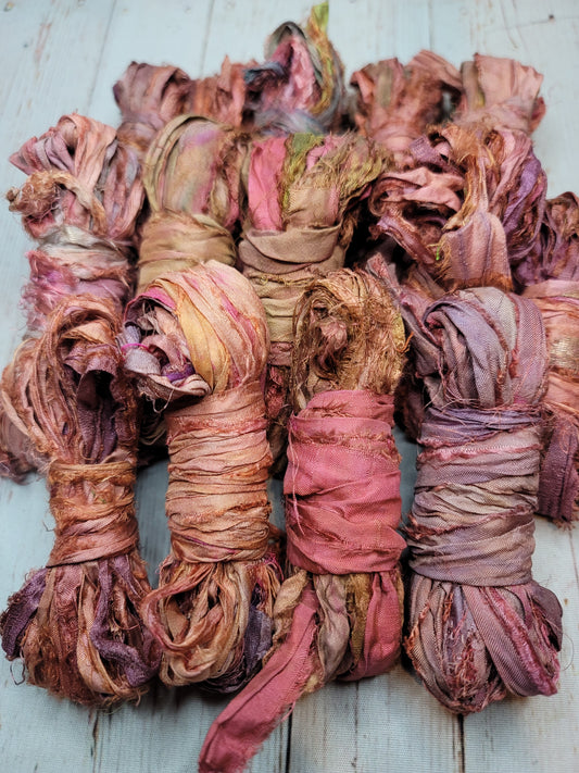 Silk Sari Ribbon 5 Yard Mini Skein Color #057