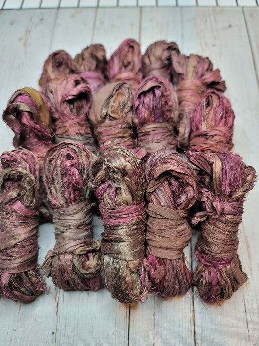 Silk Sari Ribbon 5 Yard Mini Skein Color #058