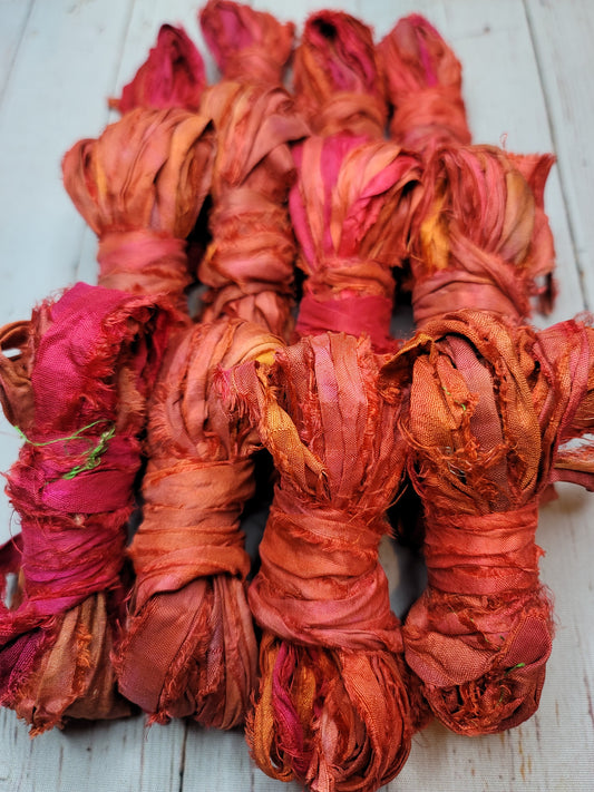 Silk Sari Ribbon 5 Yard Mini Skein Color #092