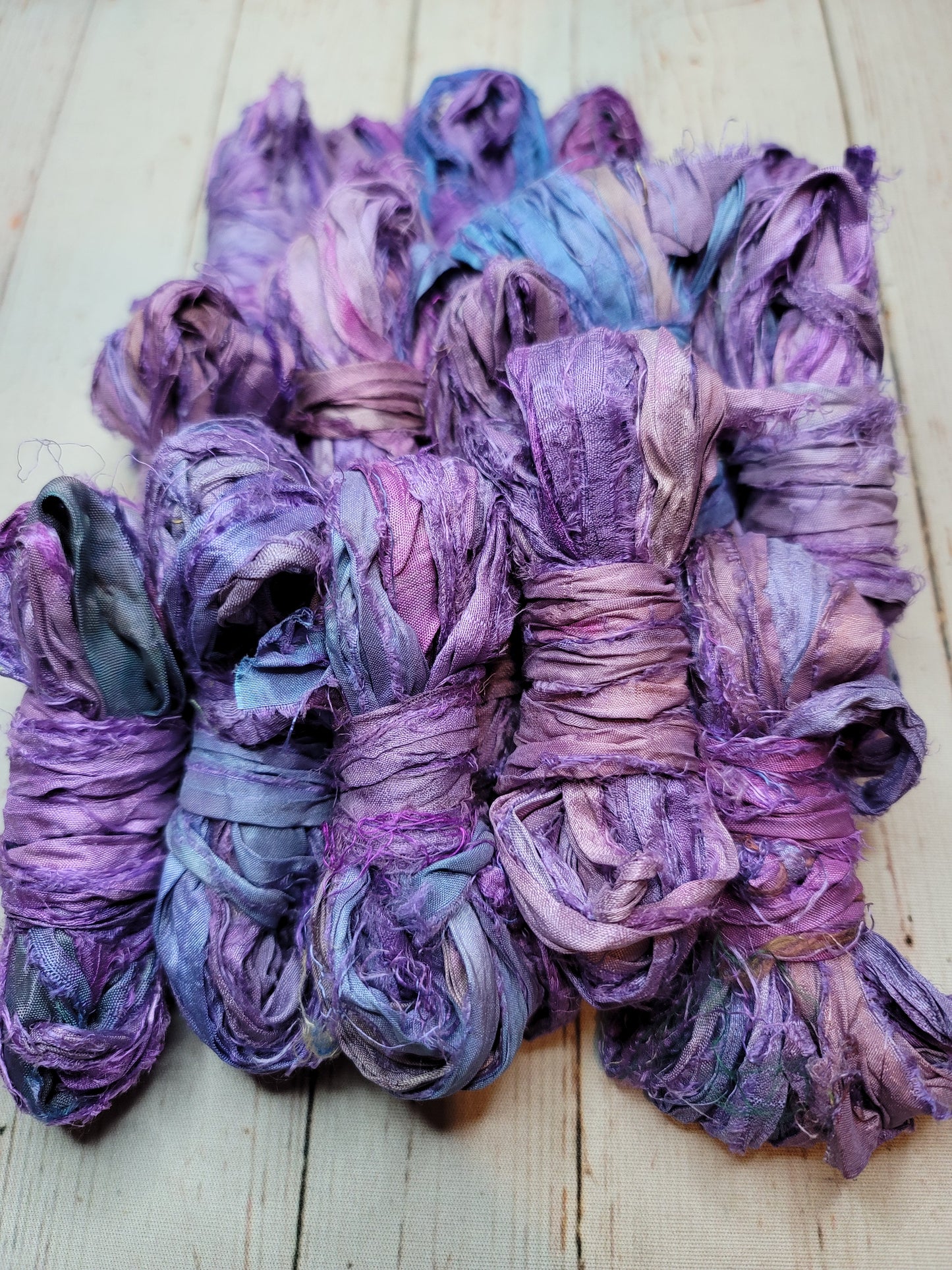 Silk Sari Ribbon 5 Yard Mini Skein Color #091
