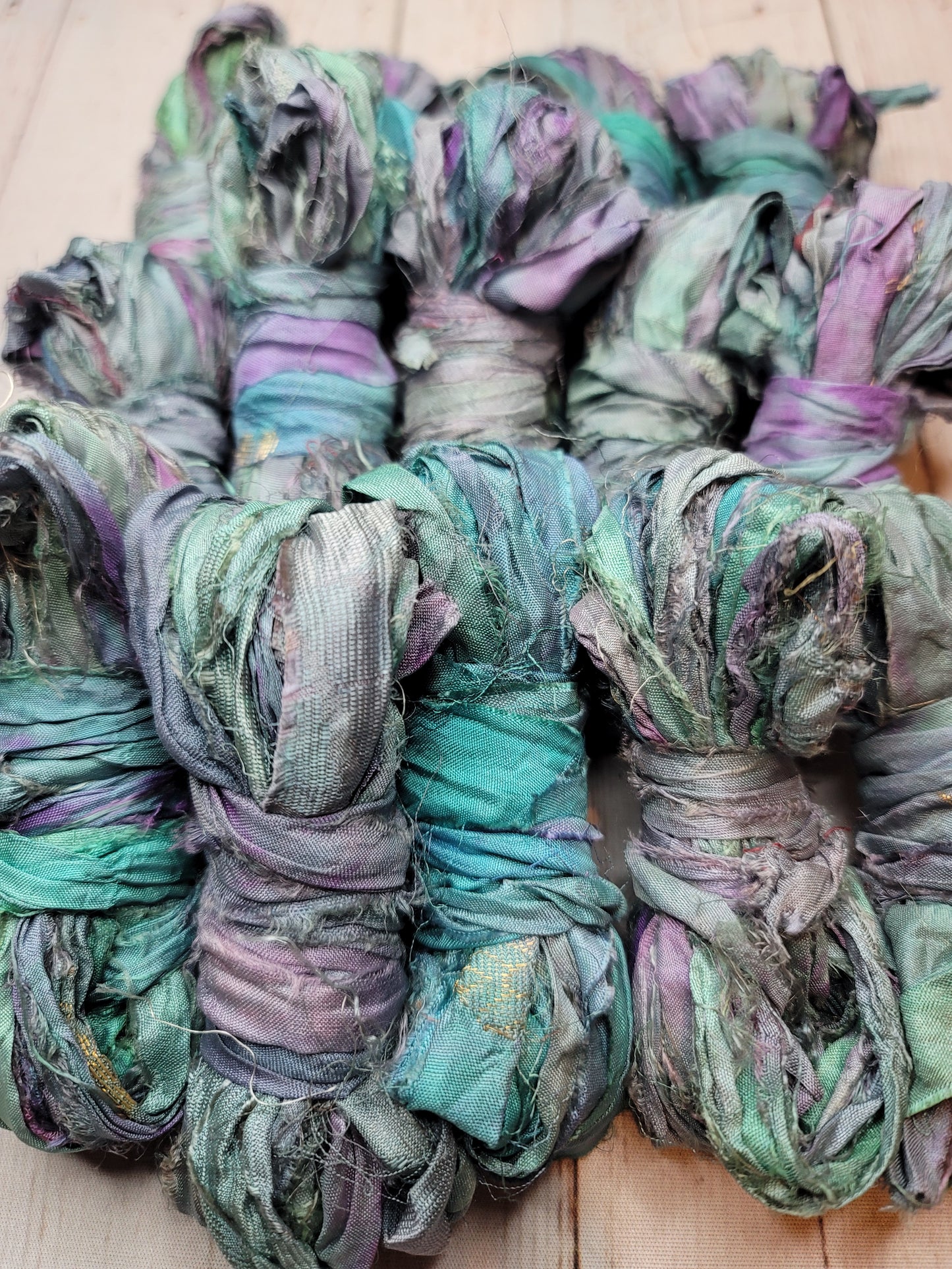 Silk Sari Ribbon 5 Yard Mini Skein Color #100