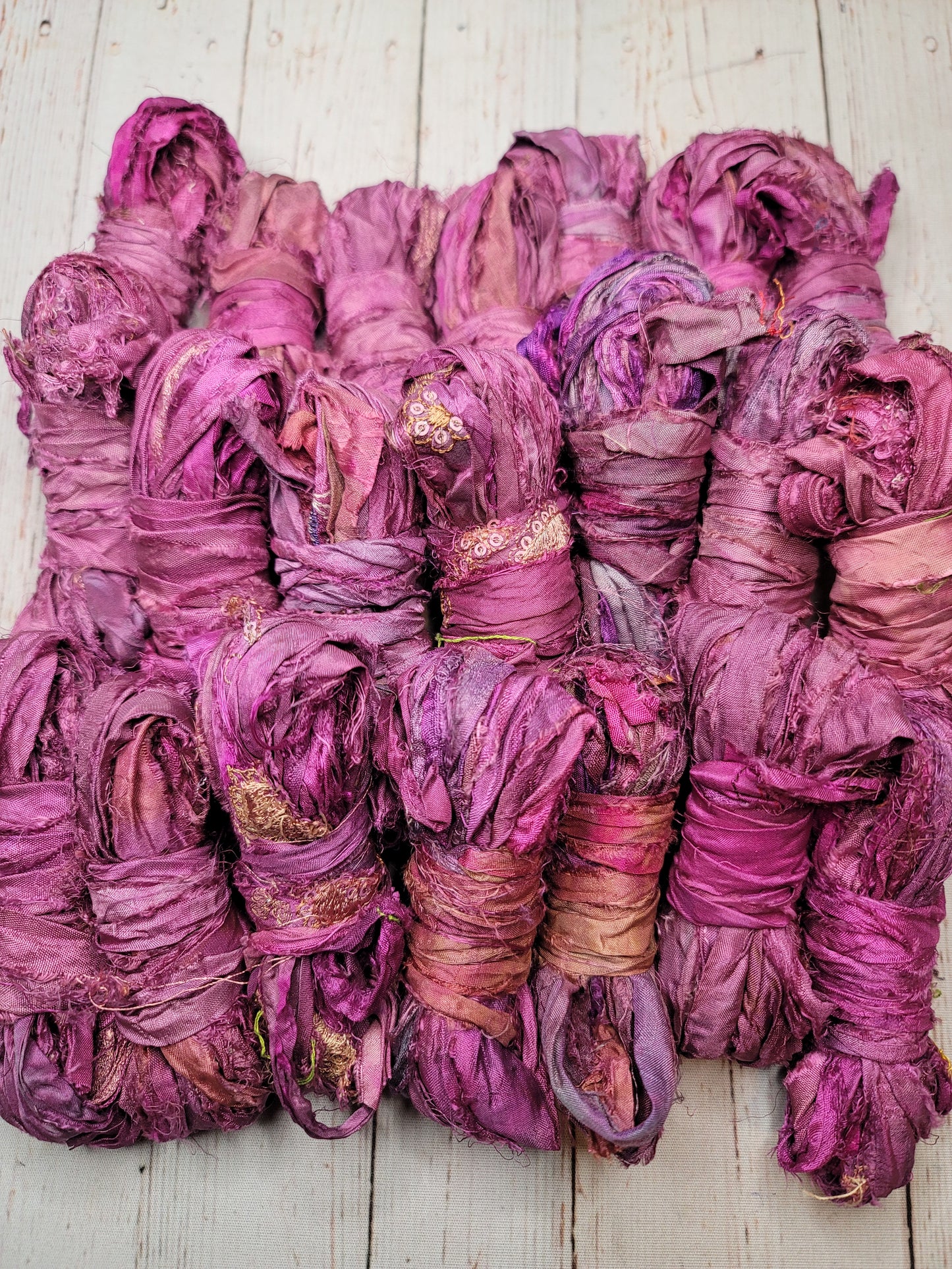Silk Sari Ribbon 5 Yard Mini Skein Color #022