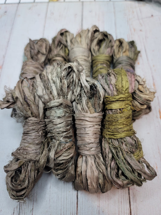 Silk Sari Ribbon 5 Yard Mini Skein Color #045