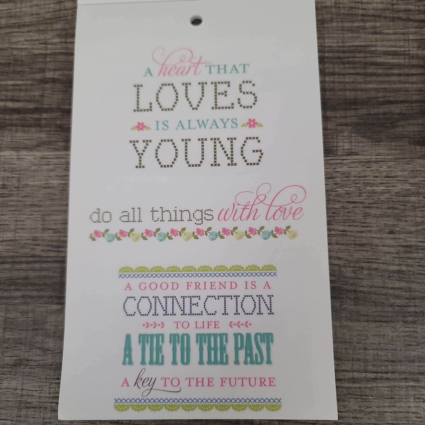 Anna Griffin Hope Chest Vellum Quote Stickers Collection