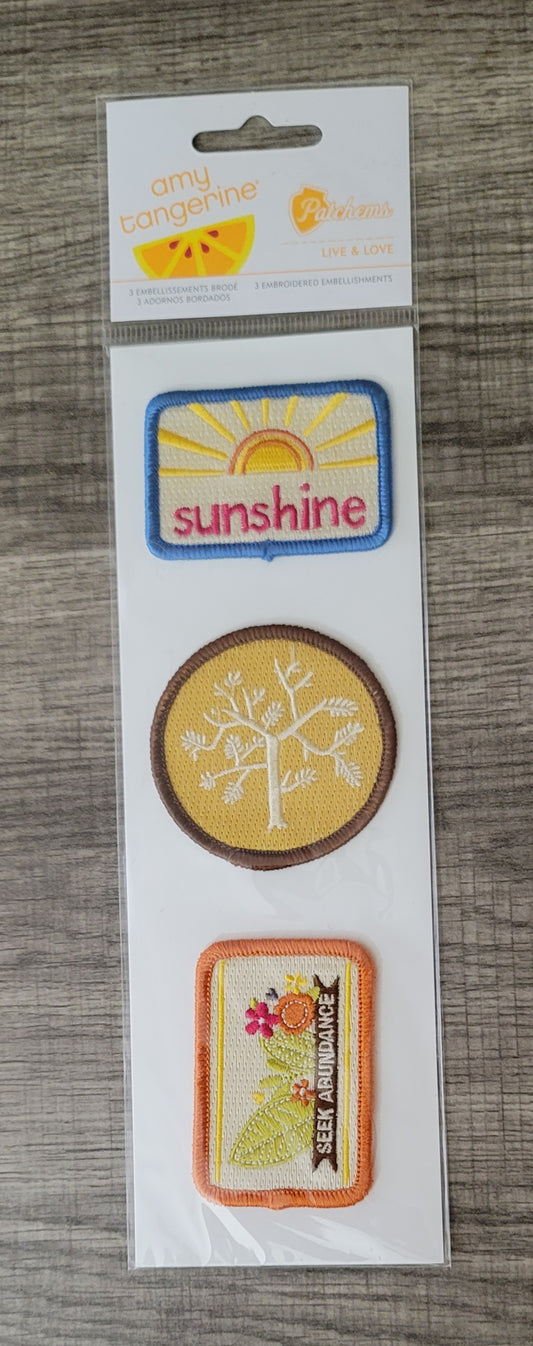 Amy Tangerine Live & Love Patchems Embroidered Embellishments