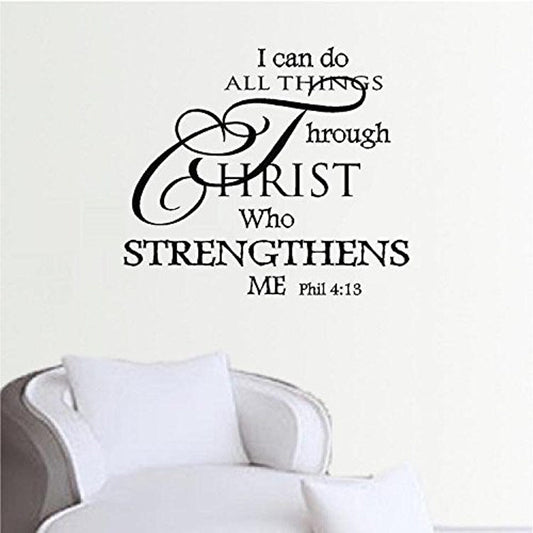 Soledi Wall Decal Stickers - Christ Strengthens Me