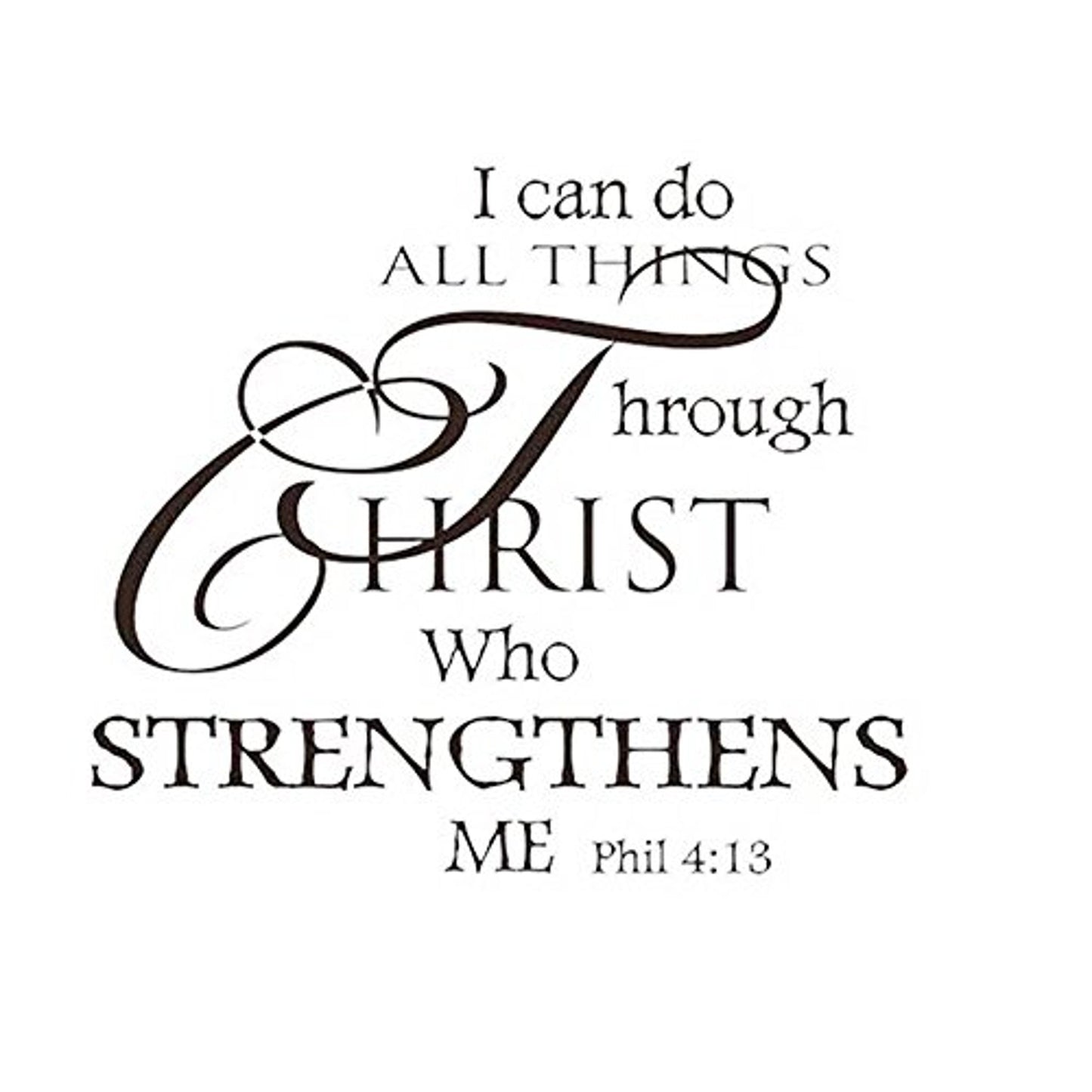 Soledi Wall Decal Stickers - Christ Strengthens Me
