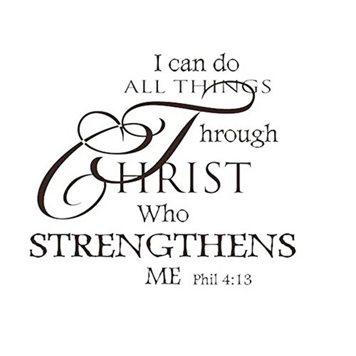 Soledi Wall Decal Stickers - Christ Strengthens Me