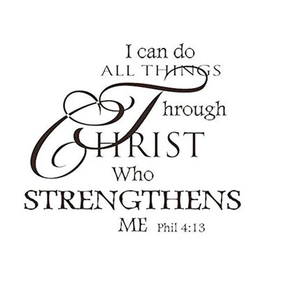 Soledi Wall Decal Stickers - Christ Strengthens Me