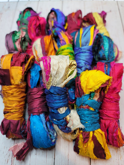 Silk Sari Ribbon 5 Yard Mini Skein Color #096