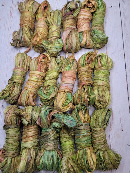 Silk Sari Ribbon 5 Yard Mini Skein Color #009