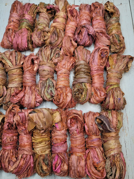 Silk Sari Ribbon 5 Yard Mini Skein Color #006