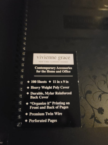 Vivienne Grace 9 x 11 inch Business Notebook