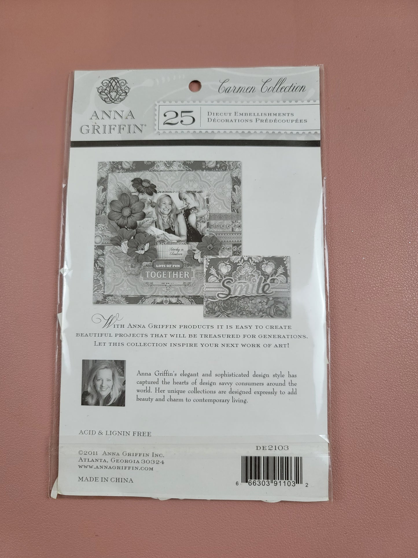 Anna Griffin Carmen Collection 25-Piece Diecut Embellishment Pack
