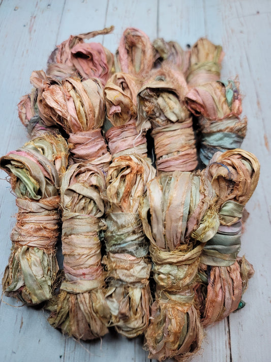 Silk Sari Ribbon 5 Yard Mini Skein Color #065