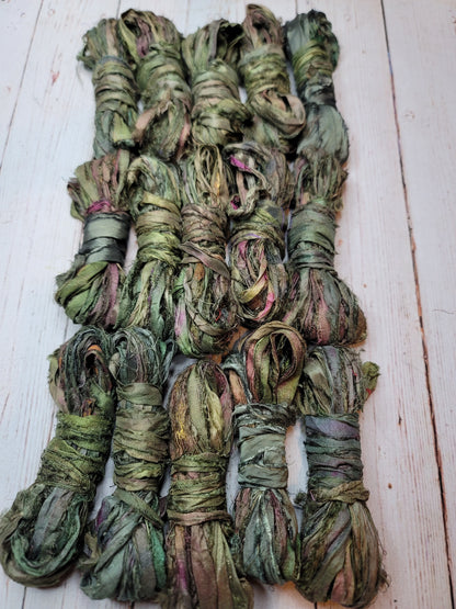 Silk Sari Ribbon 5 Yard Mini Skein Color #094