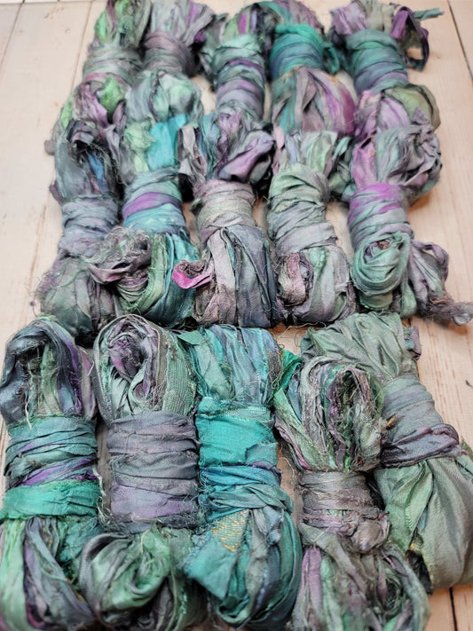 Silk Sari Ribbon 5 Yard Mini Skein Color #100