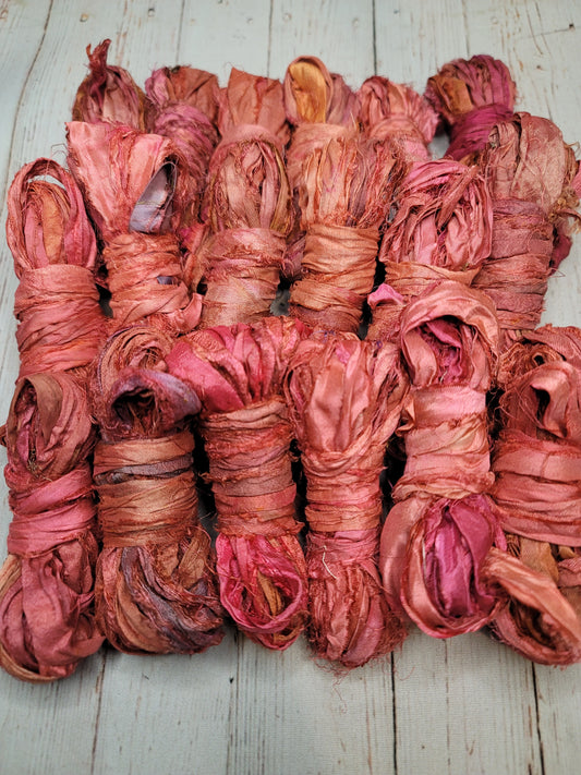 Silk Sari Ribbon 5 Yard Mini Skein Color #001