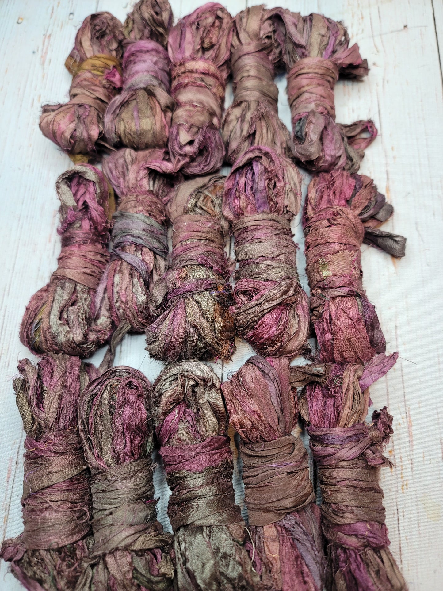 Silk Sari Ribbon 5 Yard Mini Skein Color #058
