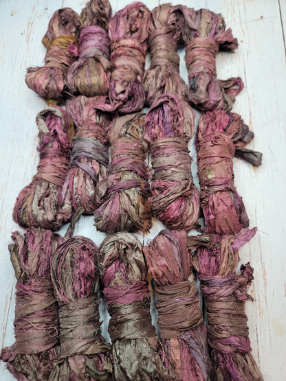 Silk Sari Ribbon 5 Yard Mini Skein Color #058