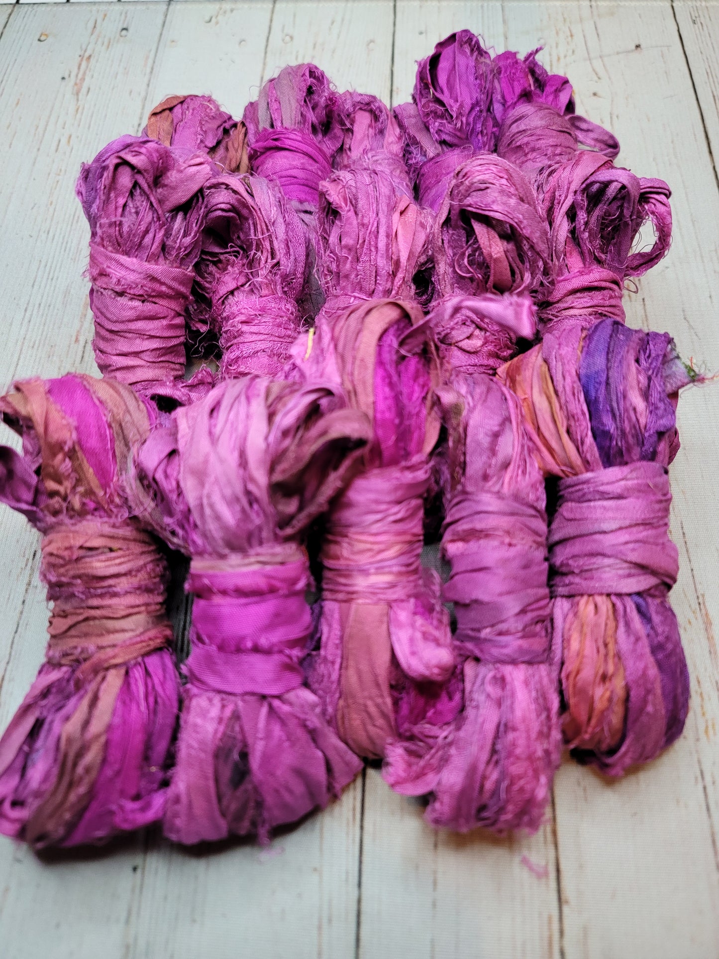 Silk Sari Ribbon 5 Yard Mini Skein Color #069