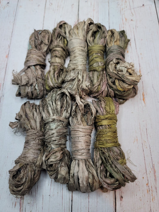 Silk Sari Ribbon 5 Yard Mini Skein Color #045