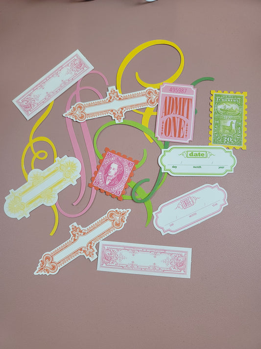 Anna Griffin Carmen Collection 25-Piece Diecut Embellishment Pack
