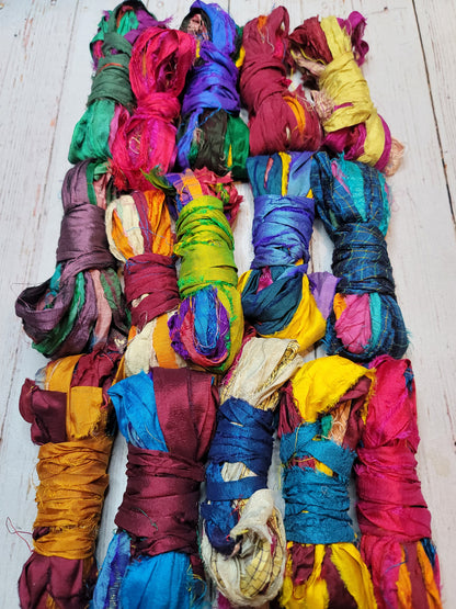 Silk Sari Ribbon 5 Yard Mini Skein Color #096
