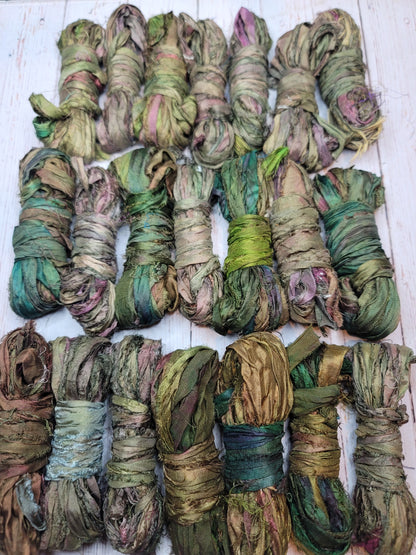 Silk Sari Ribbon 5 Yard Mini Skein Color #048